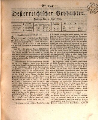 Der Oesterreichische Beobachter Freitag 4. Mai 1827