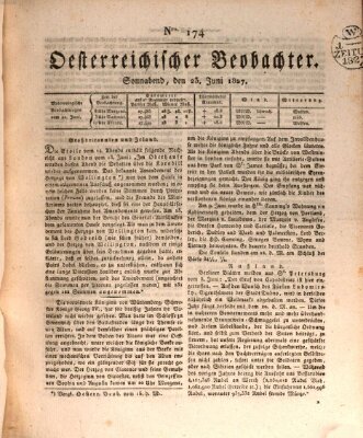 Der Oesterreichische Beobachter Samstag 23. Juni 1827