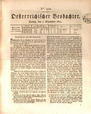 Der Oesterreichische Beobachter Freitag 7. September 1827