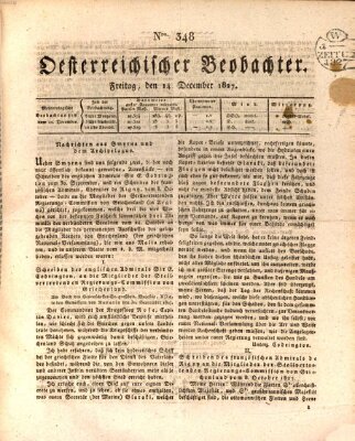 Der Oesterreichische Beobachter Freitag 14. Dezember 1827