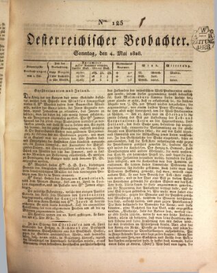 Der Oesterreichische Beobachter Sonntag 4. Mai 1828