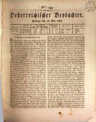 Der Oesterreichische Beobachter Freitag 23. Mai 1828