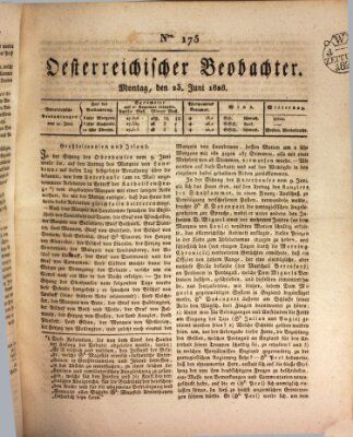 Der Oesterreichische Beobachter Montag 23. Juni 1828
