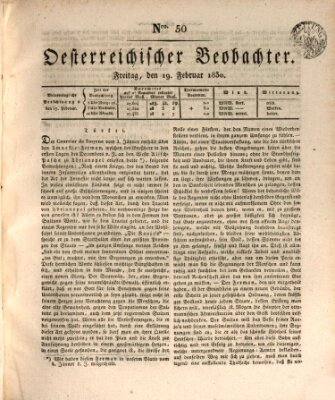 Der Oesterreichische Beobachter Freitag 19. Februar 1830