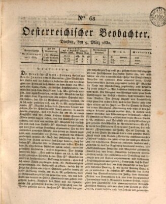 Der Oesterreichische Beobachter Dienstag 9. März 1830