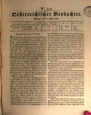 Der Oesterreichische Beobachter Freitag 6. Juli 1832