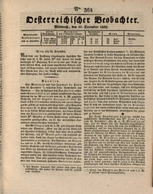 Der Oesterreichische Beobachter Mittwoch 30. Dezember 1835