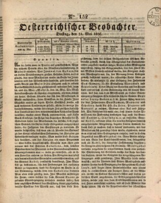 Der Oesterreichische Beobachter Dienstag 31. Mai 1836