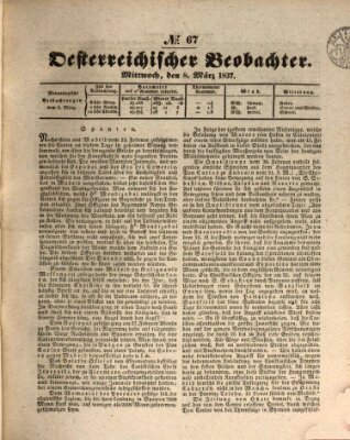 Der Oesterreichische Beobachter Mittwoch 8. März 1837