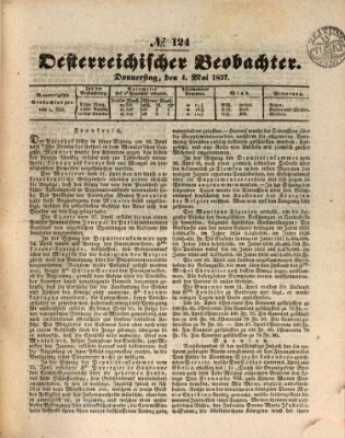 Der Oesterreichische Beobachter Donnerstag 4. Mai 1837