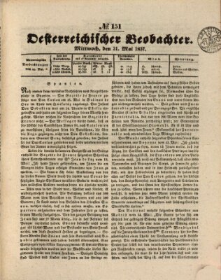Der Oesterreichische Beobachter Mittwoch 31. Mai 1837