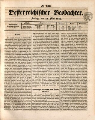 Der Oesterreichische Beobachter Freitag 13. Mai 1842