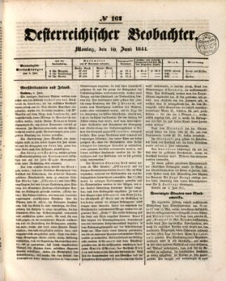 Der Oesterreichische Beobachter Montag 10. Juni 1844