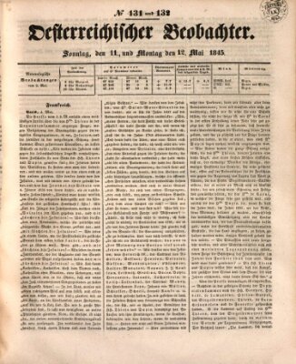 Der Oesterreichische Beobachter Montag 12. Mai 1845
