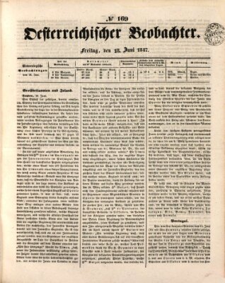 Der Oesterreichische Beobachter Freitag 18. Juni 1847