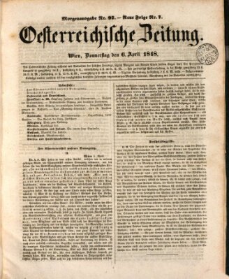 Der Oesterreichische Beobachter Donnerstag 6. April 1848