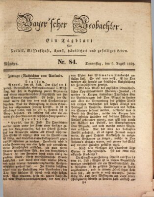 Bayer'scher Beobachter Donnerstag 6. August 1829