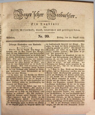 Bayer'scher Beobachter Freitag 21. August 1829