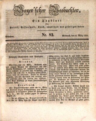 Bayer'scher Beobachter Mittwoch 23. März 1831