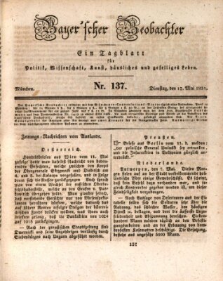 Bayer'scher Beobachter Dienstag 17. Mai 1831