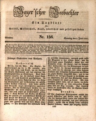 Bayer'scher Beobachter Sonntag 5. Juni 1831