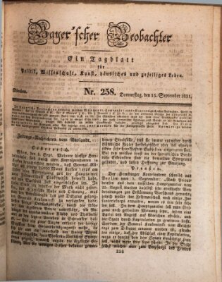 Bayer'scher Beobachter Donnerstag 15. September 1831