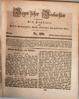 Bayer'scher Beobachter Freitag 23. September 1831