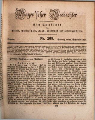Bayer'scher Beobachter Sonntag 25. September 1831