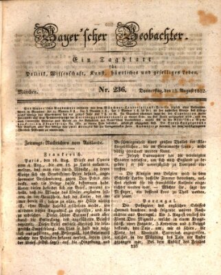 Bayer'scher Beobachter Donnerstag 23. August 1832