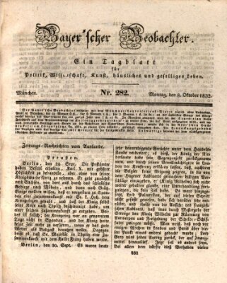 Bayer'scher Beobachter Montag 8. Oktober 1832