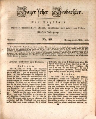 Bayer'scher Beobachter Freitag 29. März 1833