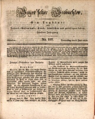 Bayer'scher Beobachter Donnerstag 6. Juni 1833