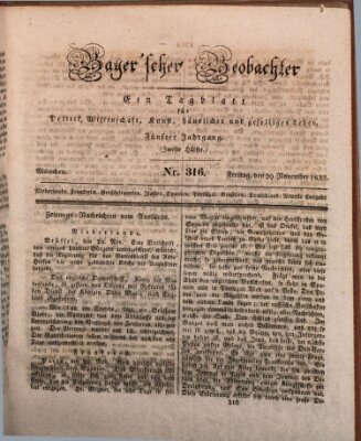Bayer'scher Beobachter Freitag 29. November 1833