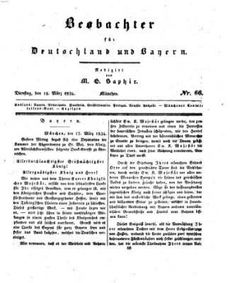 Bayer'scher Beobachter Dienstag 18. März 1834