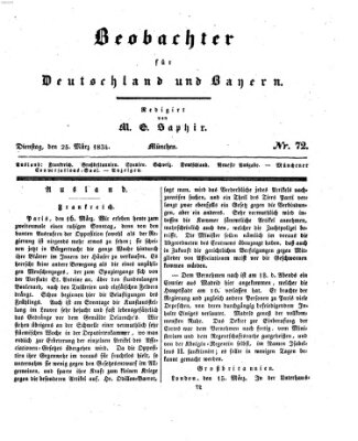 Bayer'scher Beobachter Dienstag 25. März 1834