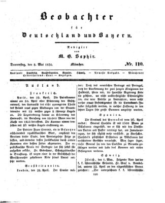 Bayer'scher Beobachter Donnerstag 8. Mai 1834