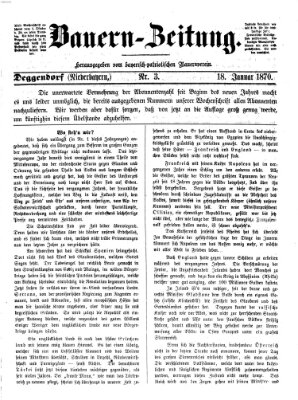 Bauern-Zeitung Dienstag 18. Januar 1870