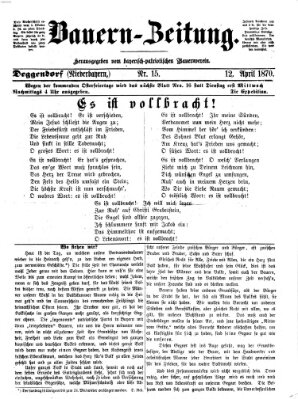 Bauern-Zeitung Dienstag 12. April 1870