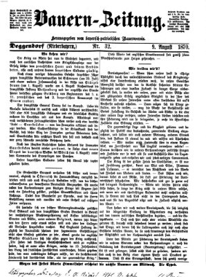 Bauern-Zeitung Dienstag 9. August 1870