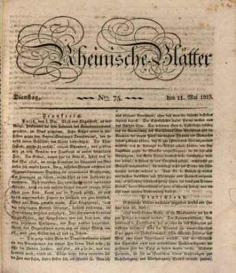 Rheinische Blätter Dienstag 11. Mai 1819