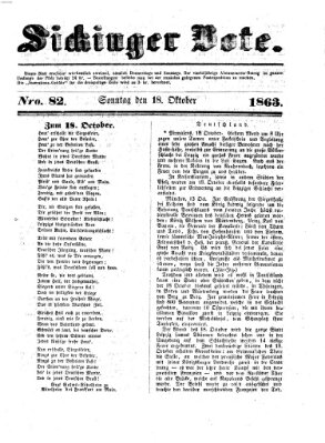 Sickinger Bote Sonntag 18. Oktober 1863