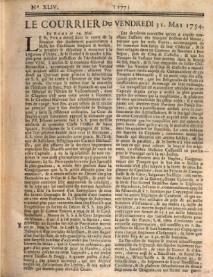 Le courrier Freitag 31. Mai 1754