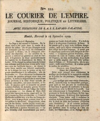 Le courier de l'Empire Mittwoch 18. September 1799