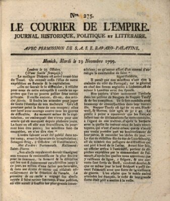 Le courier de l'Empire Dienstag 19. November 1799