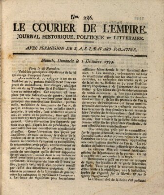 Le courier de l'Empire Sonntag 1. Dezember 1799