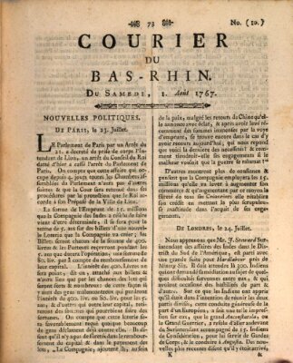 Courier du Bas-Rhin Samstag 1. August 1767
