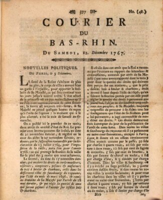 Courier du Bas-Rhin Samstag 12. Dezember 1767