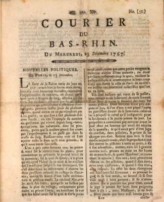 Courier du Bas-Rhin Mittwoch 23. Dezember 1767