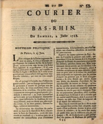Courier du Bas-Rhin Samstag 2. Juli 1768