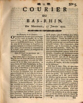 Courier du Bas-Rhin Mittwoch 17. Januar 1770